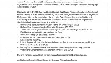 aws ist seit 01.01.2014 kein Kreditinstitut