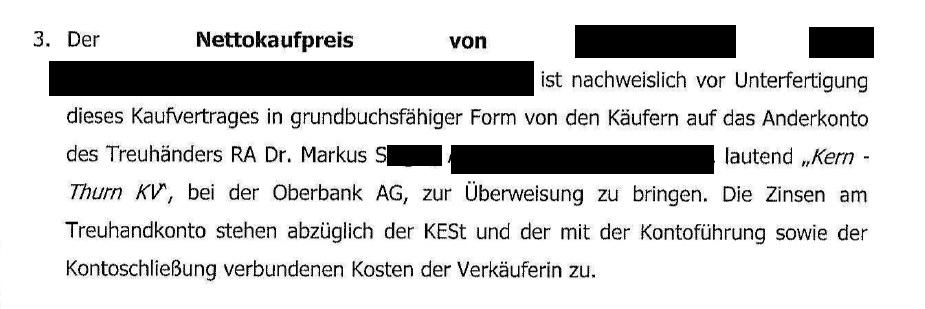 Rechtsanwalt Treuhandkonto