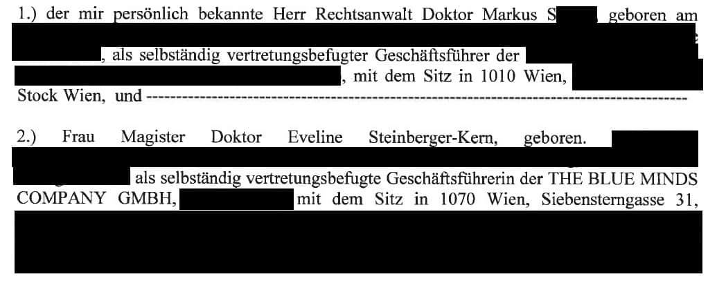 Steinberger-Kern und Rechtsanwalt Markus S.